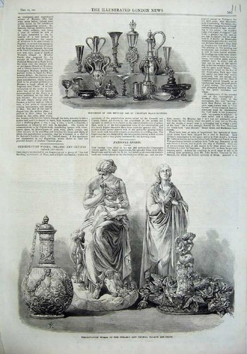 Old antique print 1866 - antique, art