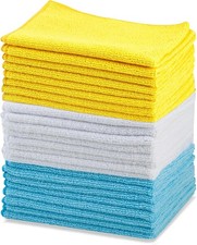 Amazon Basics Microfibre Cleaning Cloth – Pack of 24, Multicolour