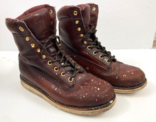 Chippewa Boots Size US9, 8" Redwood Wedge lined pair of work boots! Not Red Wing