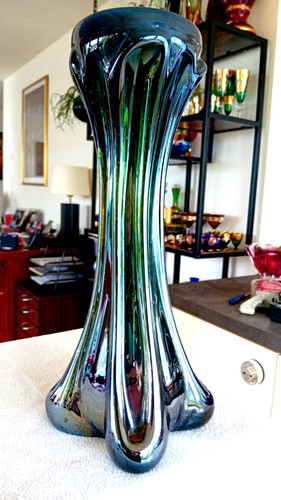 Large glass vase lötz - vase,