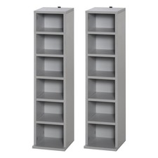 HOMCOM Set of 2 CD Storage