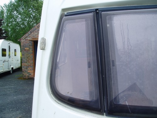 Caravan front offside - caravan,