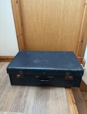 Vintage navy suitcase retro - navy,
