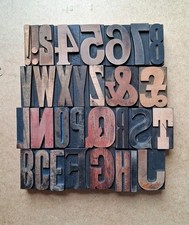 Vintage WOODEN Letterpress PRINTING BLOCKS 6.8cm High. Choose Your Letter.