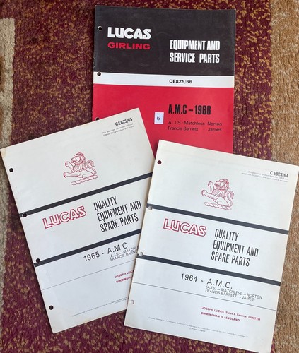 Lucas motorcycles parts list - lucas,