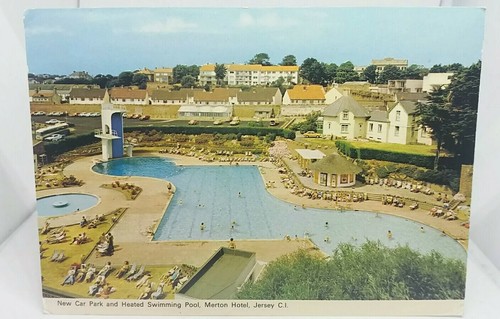 Vintage postcard new car park - vintage,
