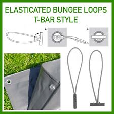 Elasticated bungee toggle loops,stretchy bungee cords,tarpaulin tie down