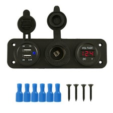 12V Socket Panel 2 USB Charger