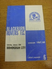 20/01/1968 Blackburn Rovers v