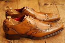 Jeffery West Tan Brown Leather Derby Brogue Lace Up Shoes UK 10 US 11 EU 44