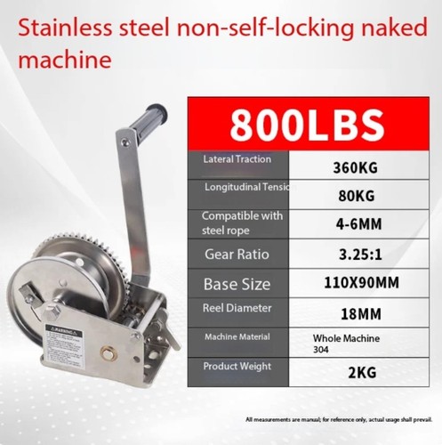 Hand crank winch 304 - winch,,