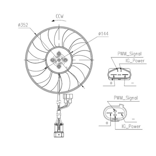 Radiator fan for audi - for, tt