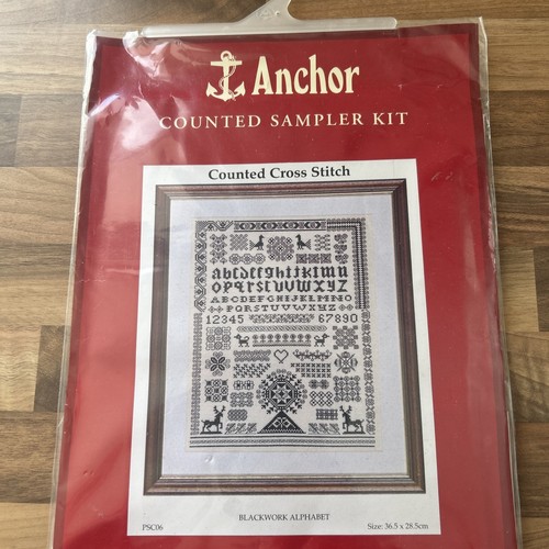 Anchor black work - anchor, alphabet