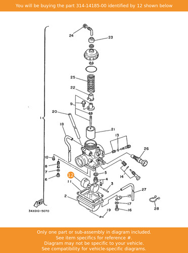 Yamaha float 314 14185 - yamaha, oem