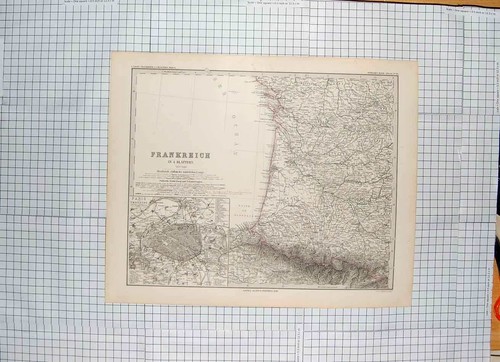 Original old antique print - original,