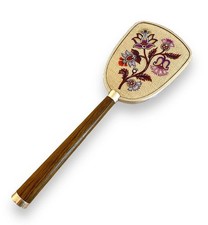Vintage Vanity Dressing Table Hand held Hairbrush Wooden Handle Floral