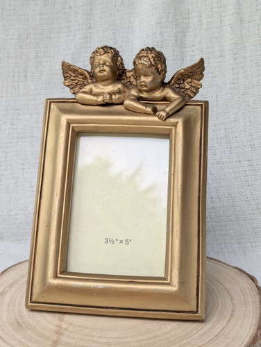 Vintage ornate gold - ornate, cherub
