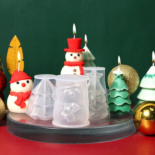 Christmas tree candle mold - 3d,