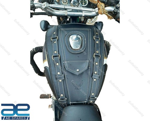 Tank cover faux leather black - leather,