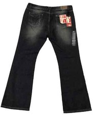 Ricci Jeans Womens 18R Black Distressed 5 Pockets Design Seam Detail