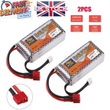 2x11.1V 1500mAh LiPo Battery 3S 100C Deans T Plug for RC Car Airplane Helicopter