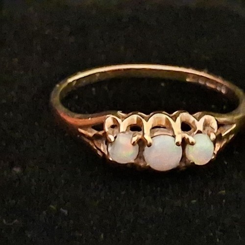 Vintage 375 9ct gold fire - , opal