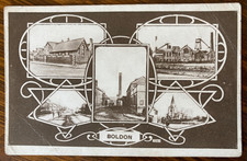 BOLDON Antique c1910 JOHNSTON Multi Photograph Post Card COLLIERY MINING etc