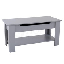 Wooden Coffee Table Lift Up Storage Top With Shelf Living Room Furniture