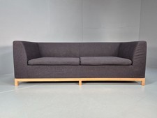 Danish 3 Seater Sofa By Trip Trap Dark Grey Fabric Light Oak Base EB10310 M3SS