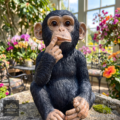 Monkey sculpture ornament - monkey,