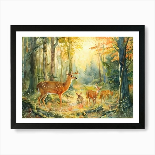 Forest dawn art print - art,