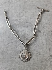 Silver Trombone Shape Albert Chain Fully Hallmarked 52 Grams