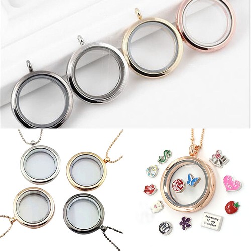 Crystal locket pendant - crystal,