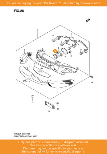Suzuki plate 35716 48b21 - no.1,, 35716-48b21