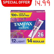 Tampax Radiant 12 Light & 14