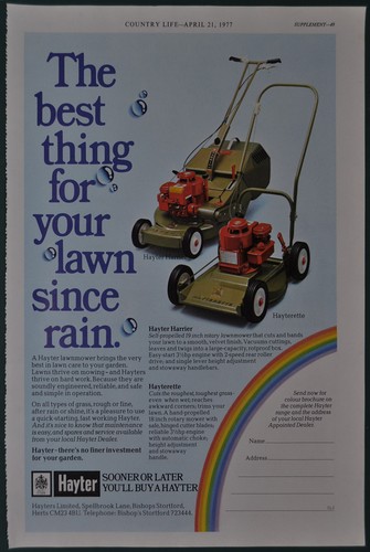 1977 hayter lawn - 1977, mower