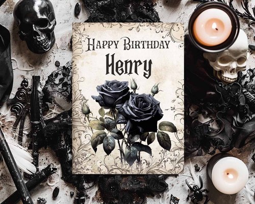 Personalised gothic birthday - personalised,