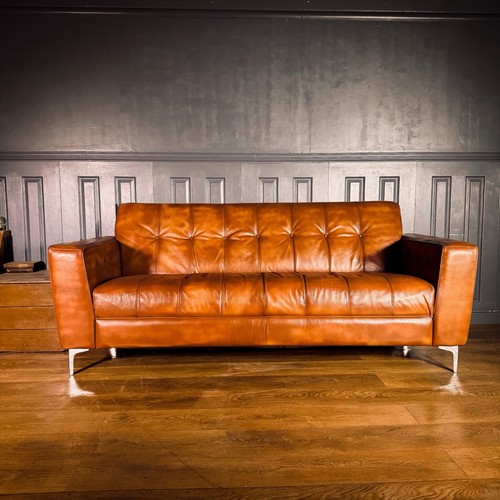 Leather seater sofa retro - leather,