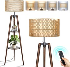 Dimmable Rattan Floor Lamp
