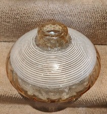 * Vintage Mid-Century Flying Saucer UFO Style Lampshade Smokey Glass Ripple *