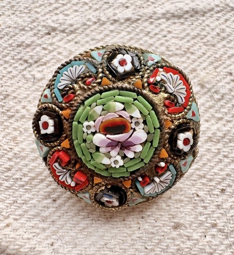 Antique italian micro mosaic - ,