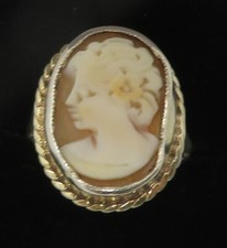 Sterling silver & shell cameo