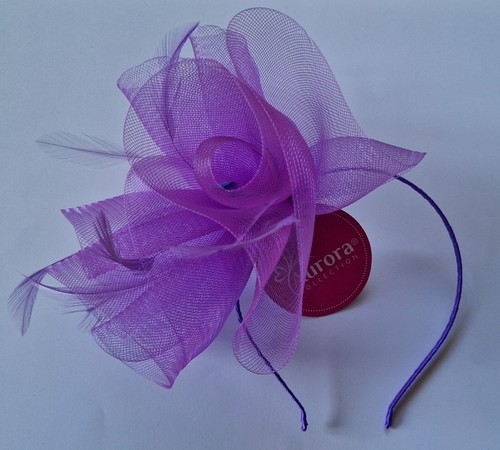 Ruffled crin fascinator a - fascinator, on