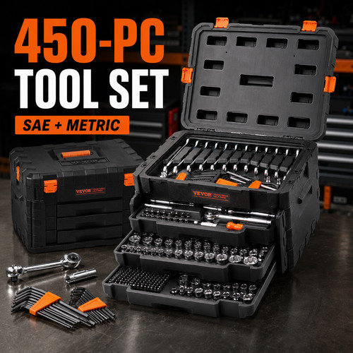450 mechanics tool set - tool, sae