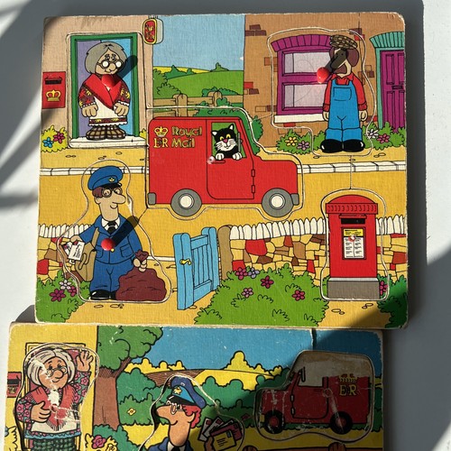 Postman pat wooden peg puzzle - wooden,