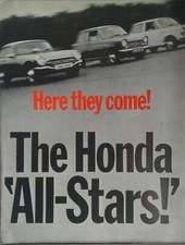 HONDA N360, N600 AND S800 CAR BROCHURE fold out 8 page