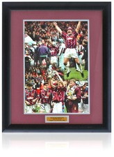 Kevin Richardson Aston Villa Hand Signed 1994 League Cup 23x19 Framed Montage