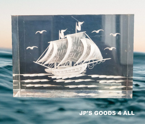 Pirate ship sail boat - sail, carved