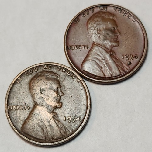 1934 lincoln wheat cent - p,