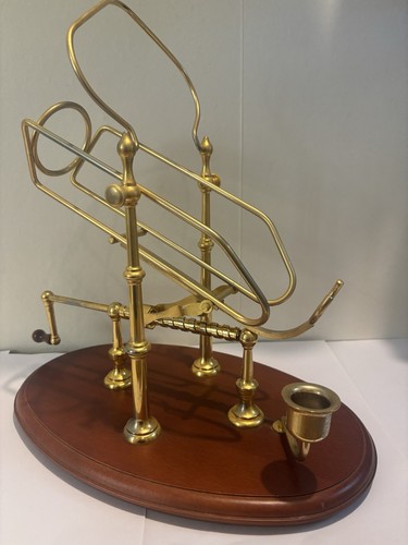 Vintage brass and mahogany - vintage,